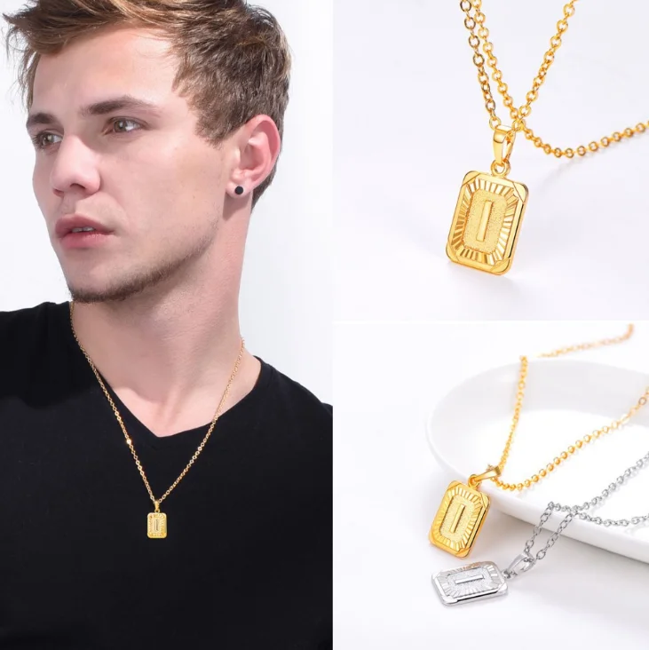 Initial Necklace Men - Temu