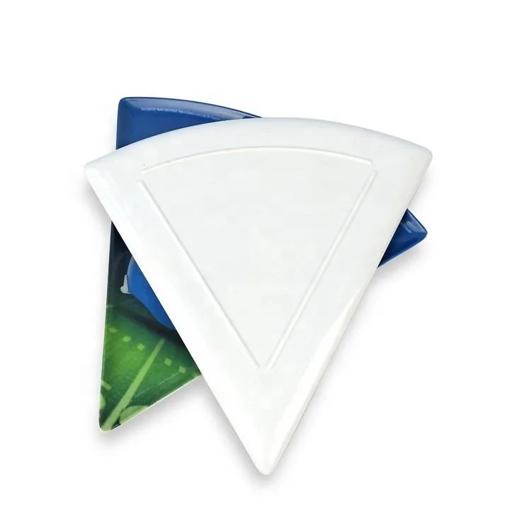 Custom Triangle Shaped 100% Melamine Pizza Dinner Plate Party Tents for Events Outdoor Pizza Serving Plate