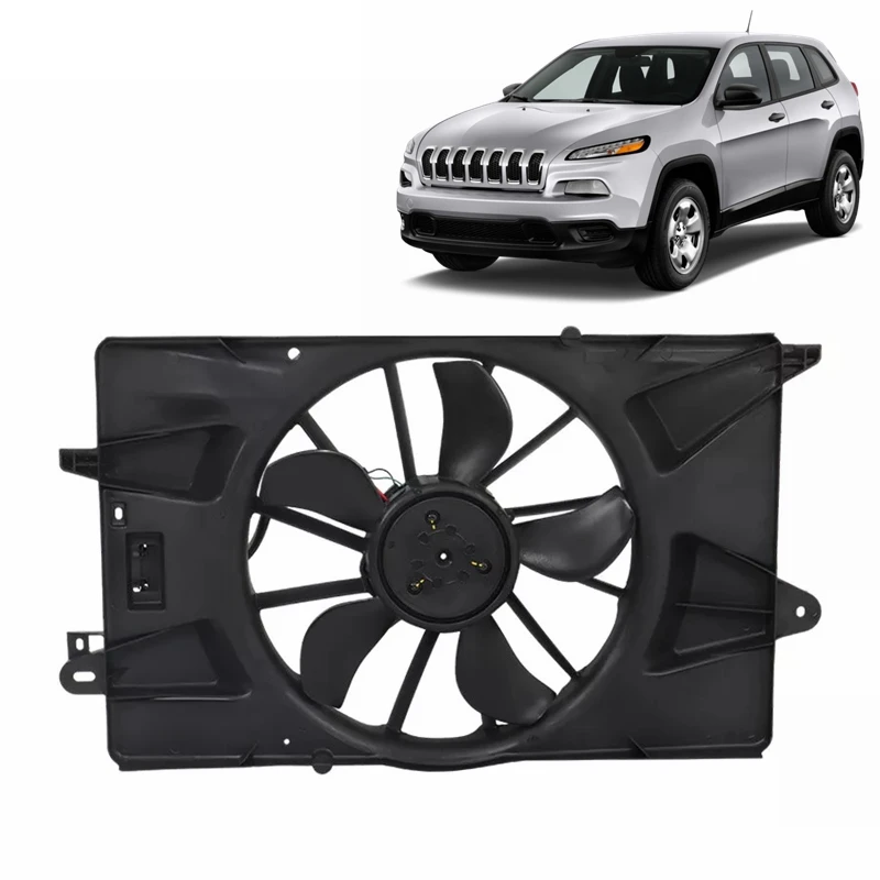 OEM auto parts new replacement car auto parts radiator cooling fan for Jeep Cherokee 2014 2015 2016 2017