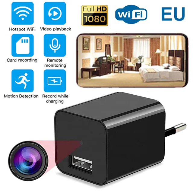 Mini 1080p Hd Wifi Camera Motion Detection Video Recorder App Remote Wireless Home Surveillance