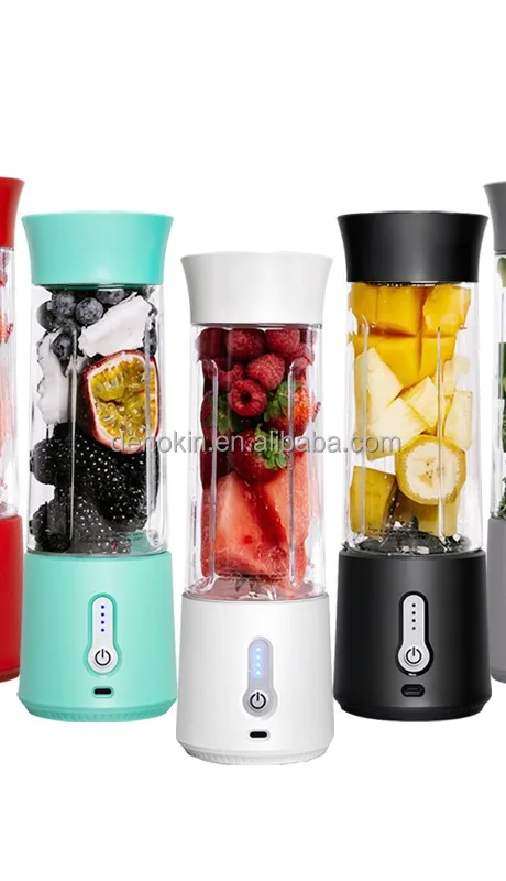 Amazon Hot Selling 500ml Personal Rechargeable Portable Blender And Usb Fruit Smoothie Six 