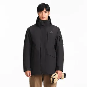 OEM  ODM Men Waterproof Jacket 10000mm Warm Hot Sale Versatility 3 in 1 Outdoor Casual Adults Solid Knitted Thick Hooded