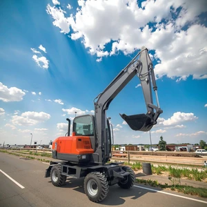 Supplier Hot Sale Wheeled Digger  6Ton Wheel Excavator with High Performance