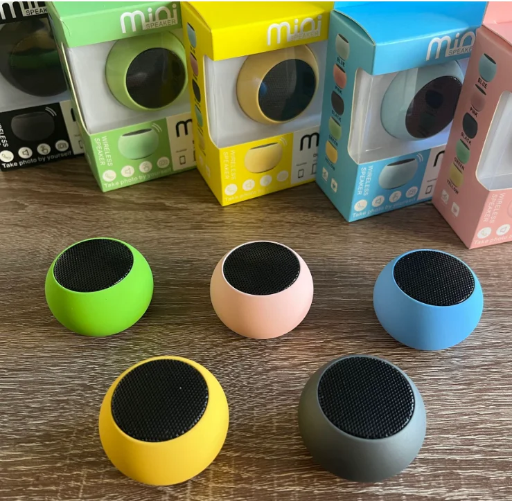 Portable M3 Macarons Colorful Wireless Speakers Radio Round Small Steel Cannon Blue Tooth 3D Mini Subwoofer Tws Speaker