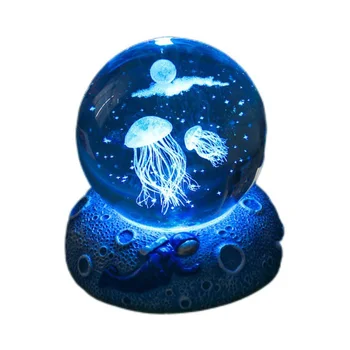 HDCRYSTALGIFTS 60 mm - Boules décoratives en cristal 3D gravées au