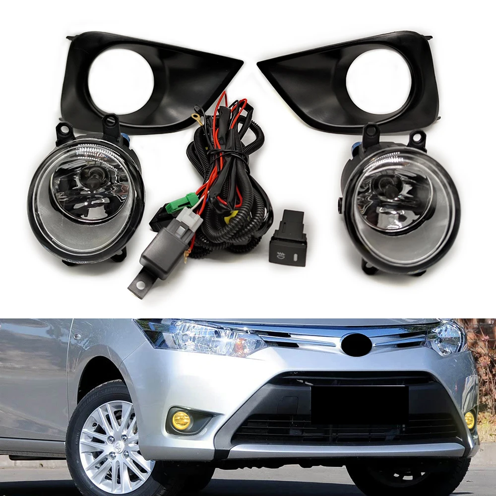 Couvercle De Phare Antibrouillard Pour Toyota Vios/Yaris Sedan 2013 2014 2015 2016 2017, Calandre, Lunette De Calandre, Accessoires De Voiture