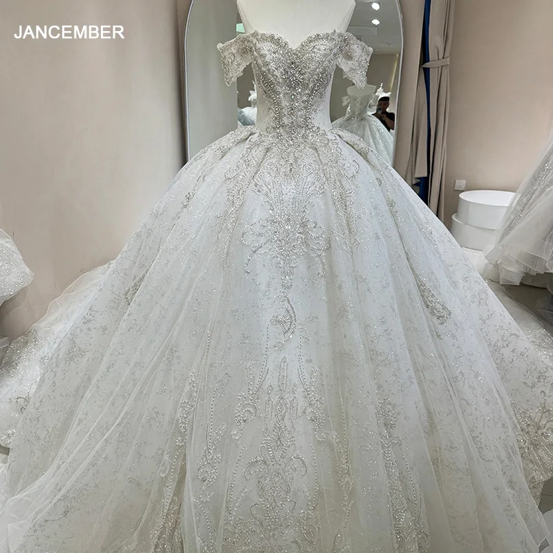 DW0030 Luxury Vintage Wedding Dresses for Women Modern Off