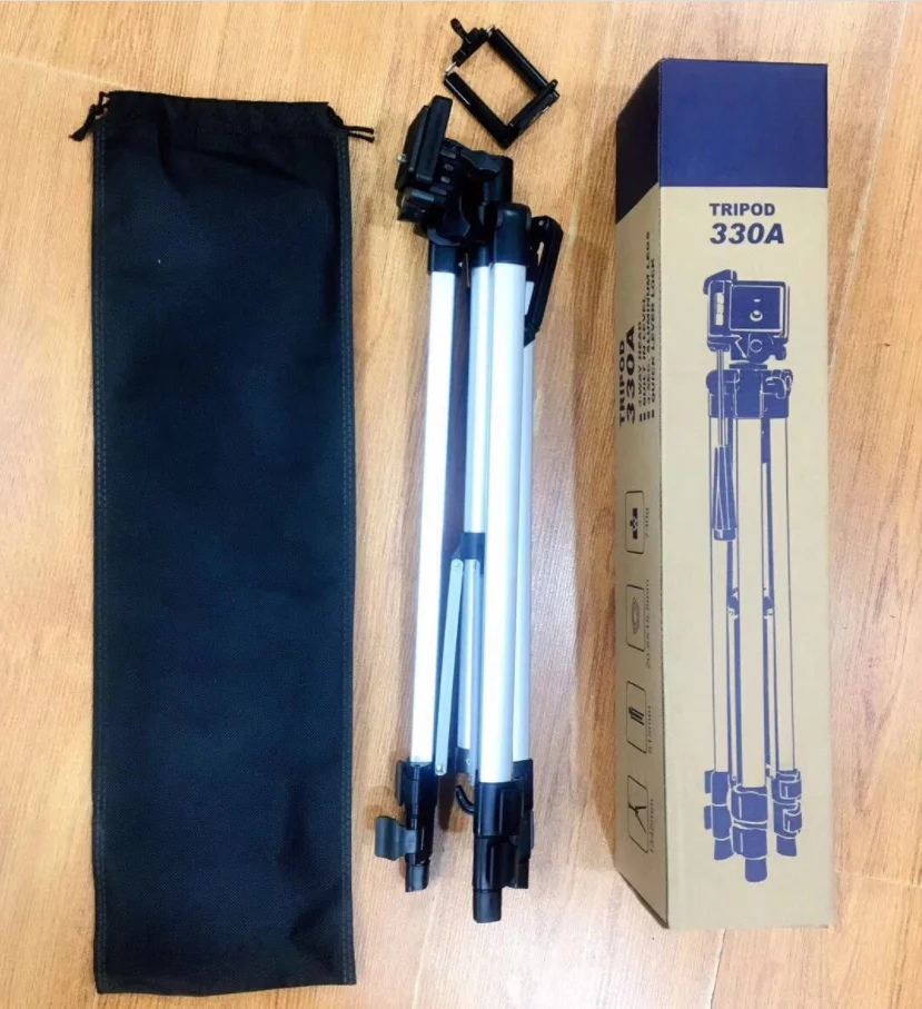 Metal Profssonal Tripod 330A Hand Rod Lifting 1350mm Max Load 3kg for DSLR Camera