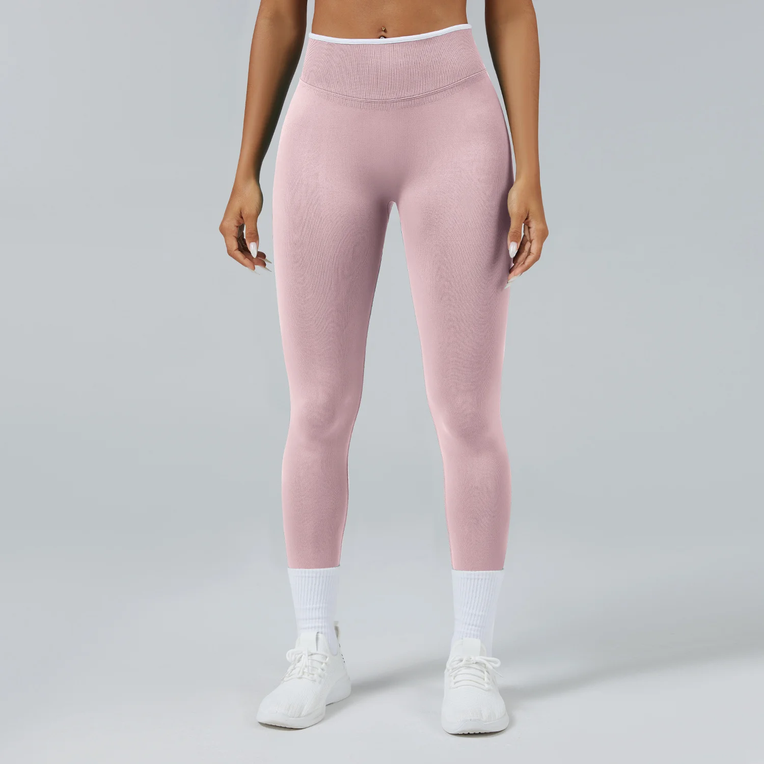 High Waist Seamless Peach Hip Yoga Pants Quick-Dry Fitness Leggings Elastic Waist Solid preview