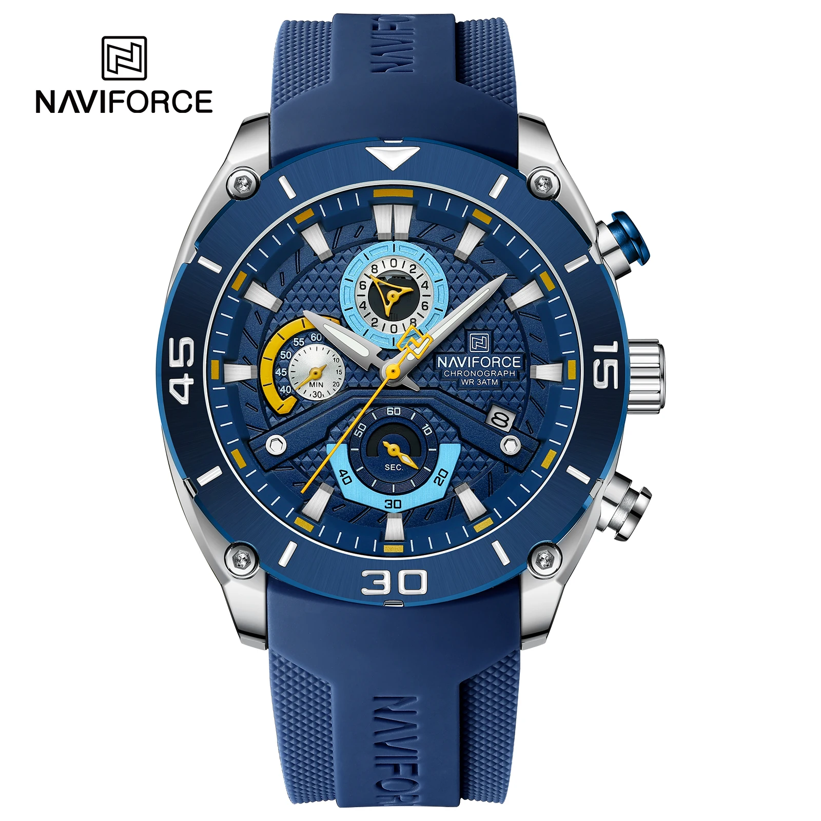 NAVIFORCE Watch for Men Sport Waterproof Quartz Chronograph