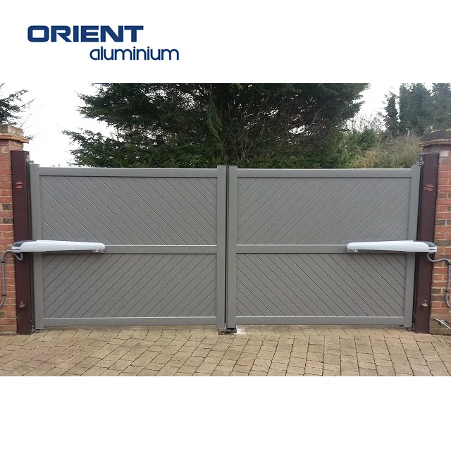 New Style Aluminum Design Sliding Main Gate Factory Design Courtyard Entrance Aluminum House Main Automatic Gate Price