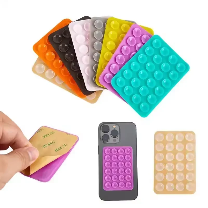 New Thicker Version Silicon for Selfies and Videos 24 Rectangle Free Cell Phone Suction Cup