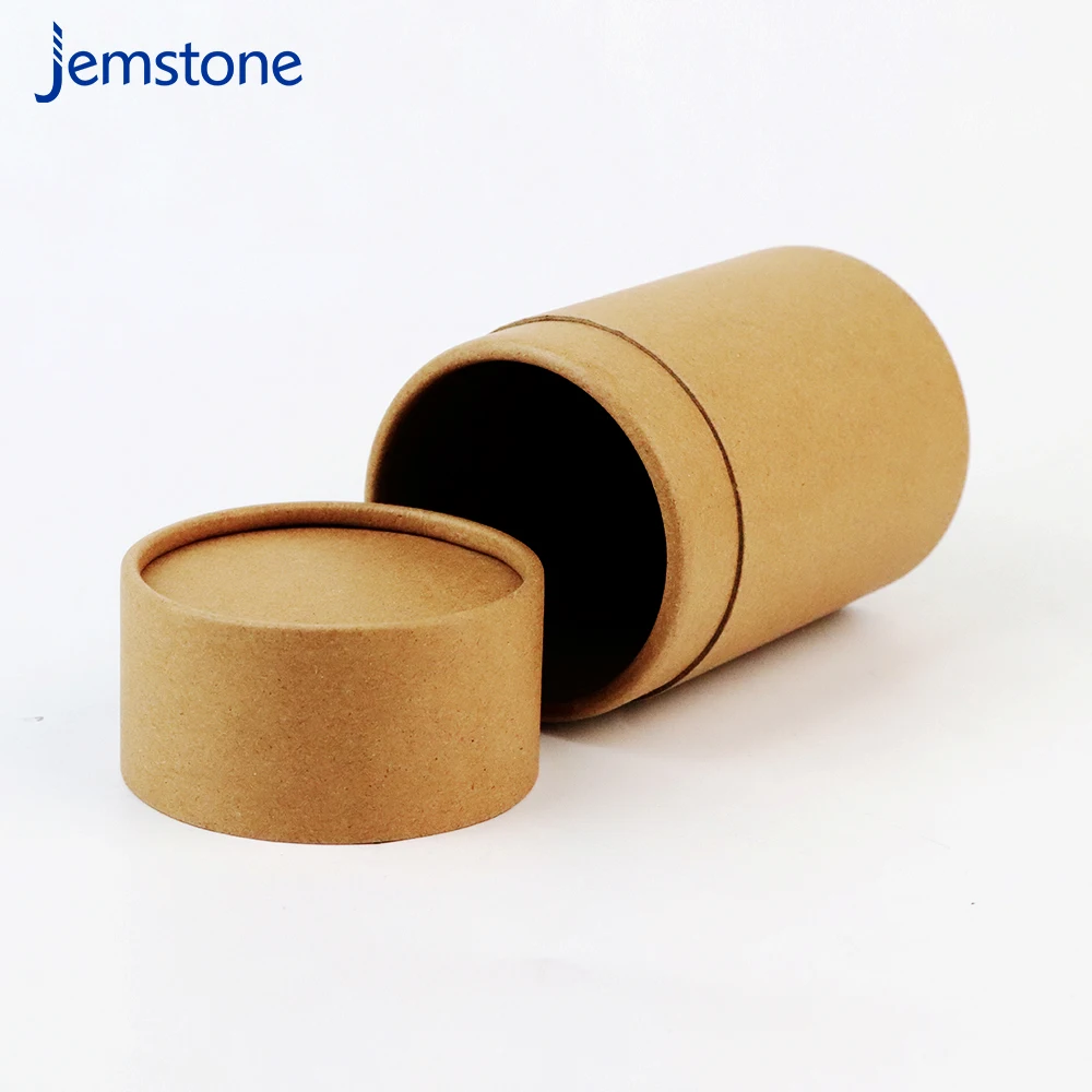 Plain Cylinder Kraft Biodegradable Cardboard Boxes Cylindrical Paper Tube Aluminium Foil Paper Inside Cardboard Paper Tube