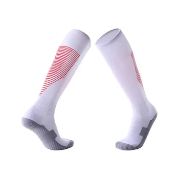 Cheap Hot Sale Support Custom Logo Athletic Sport Football Socks Long Anti Slip Over Knee High Soccer Socks Wholesale