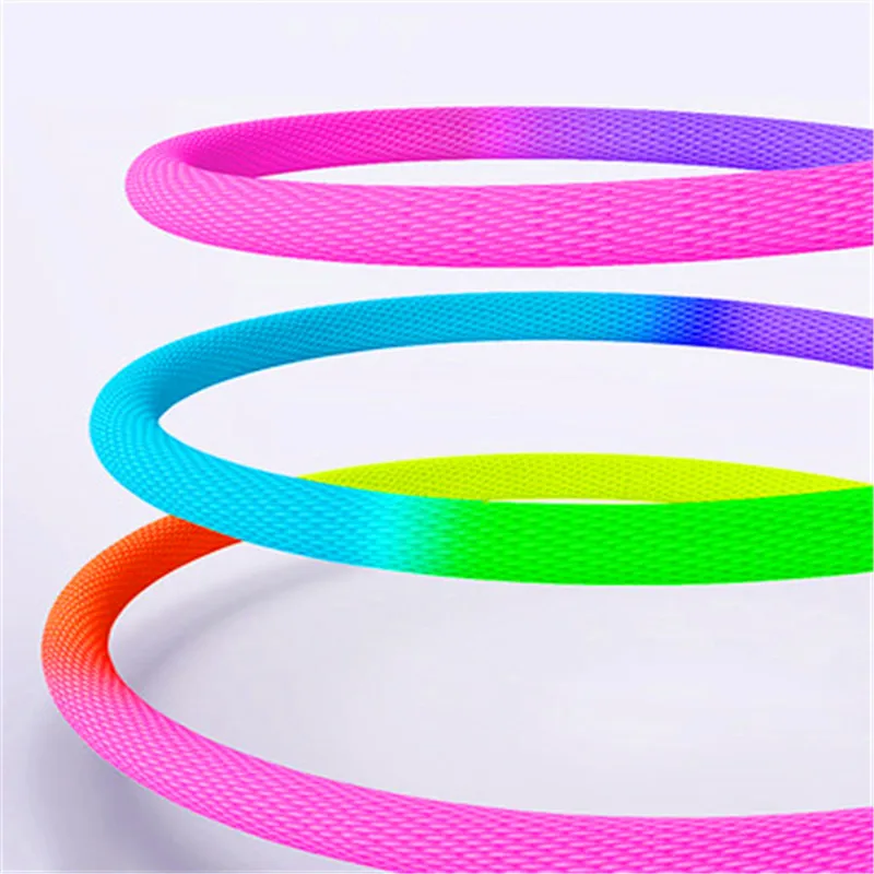 Fast Charge 2A 1M 3FT Rainbow Colorful Charging Cable Mobile Phone USB Cable  for I11Pro Micro USB Android Type C Quick Charge