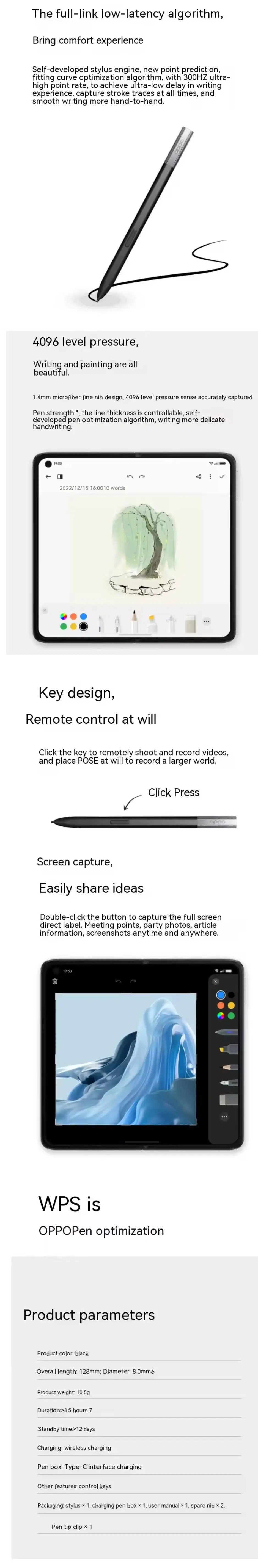 Original Oppo Find N2/n3 Smart Touch Pen Pencil Stylus Mobile Phone