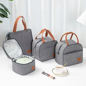 Fashion Round Square Insulated Lunch Outdoor Office Oxford Cloth Lunch Bag Waterproof Cooler Box Bags