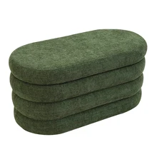 Modern Indoor Velvet Stool Bed End Bench Seat Design Customized Living Room Furniture Top Grade Long Ottoman Bench Boucle Fabric