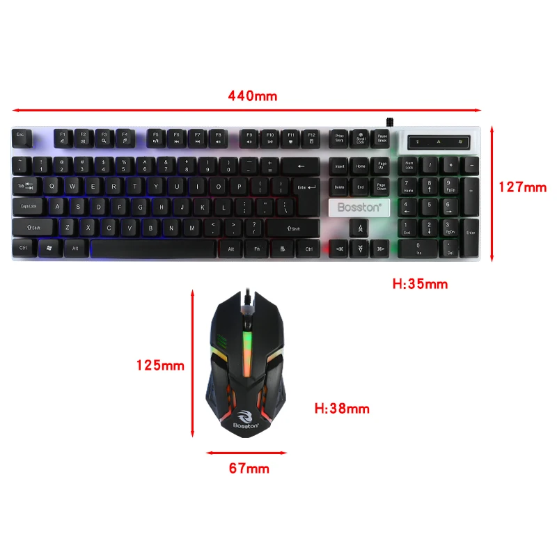 OEM/ODM Stable DPI Gaming Mouse and Tactile Backlit Keyboard Set Enhance Your Workflow w aperçu 6