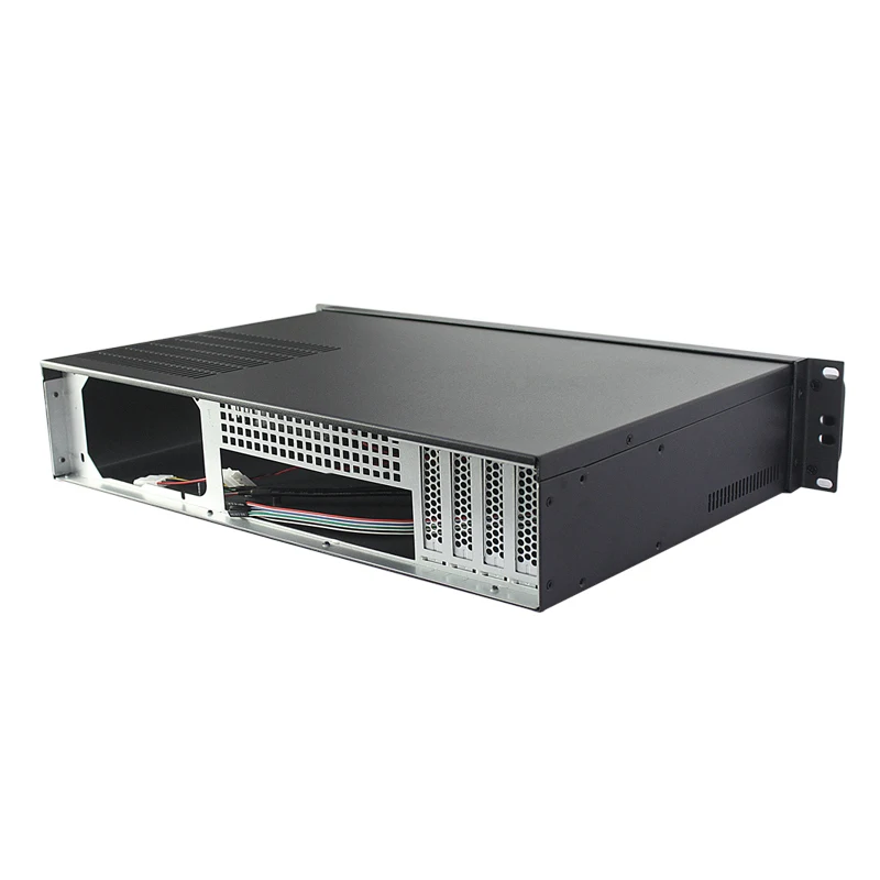 2U Server Rack Case - Short Depth Rackmount Chassis with 4 PCI-E