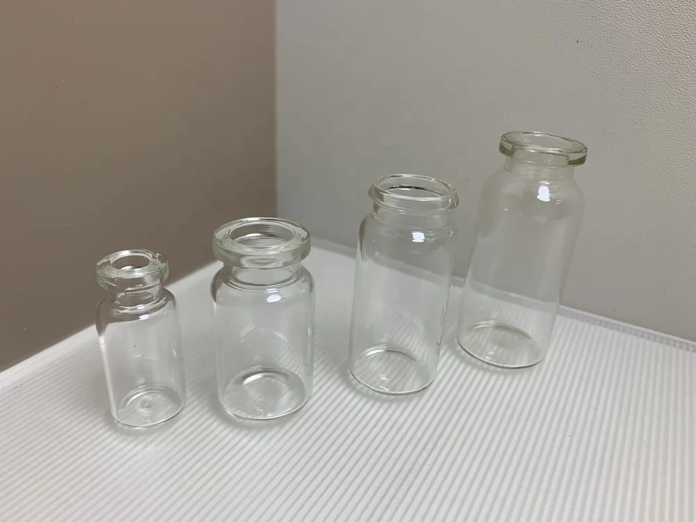 Hot Selling Amber Clear Empty Mini Injection Tubular Vial Medical Glass Bottles