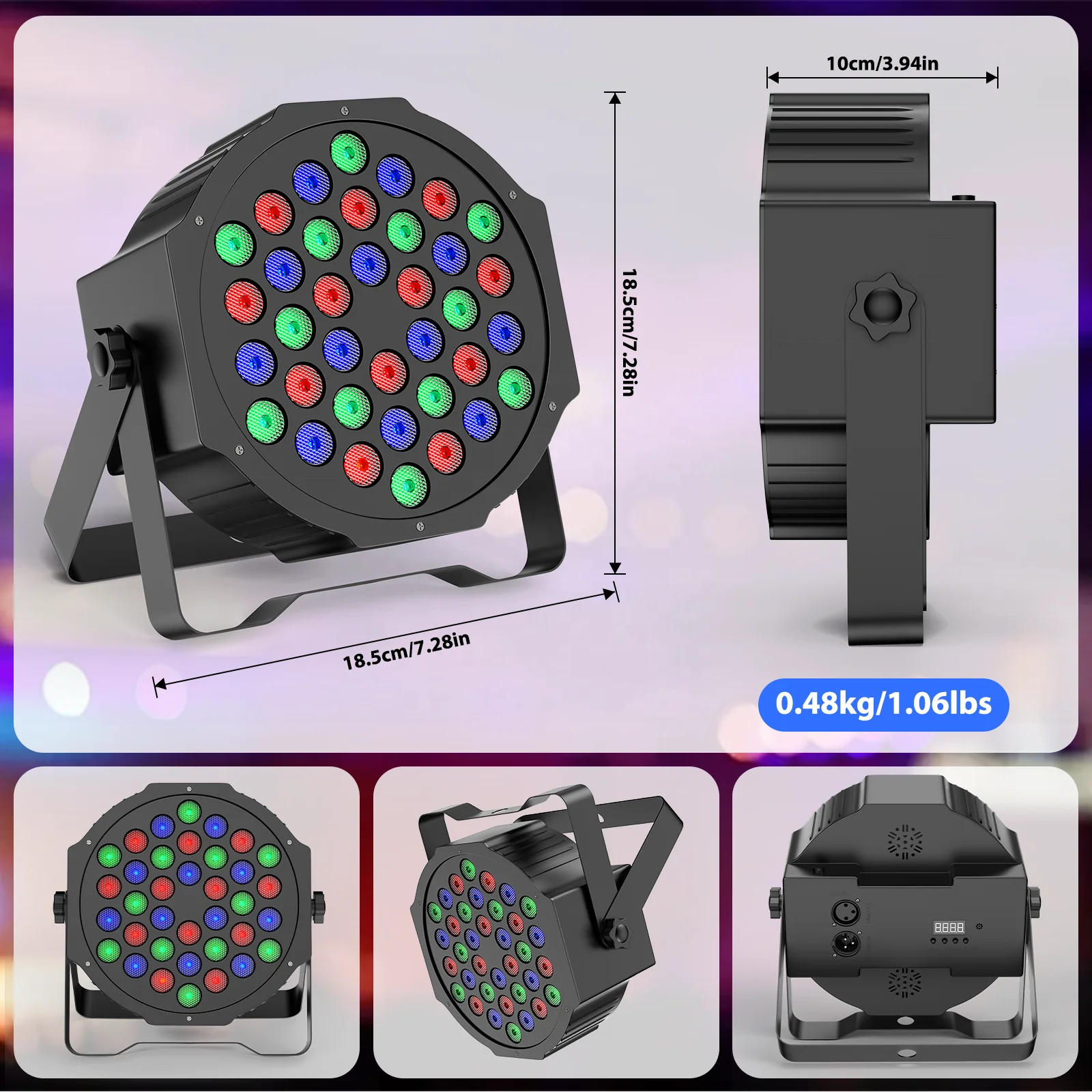LEDパーライト RGBW 36個 LED Amazon.com: 36LEDs RGB Stage Lights