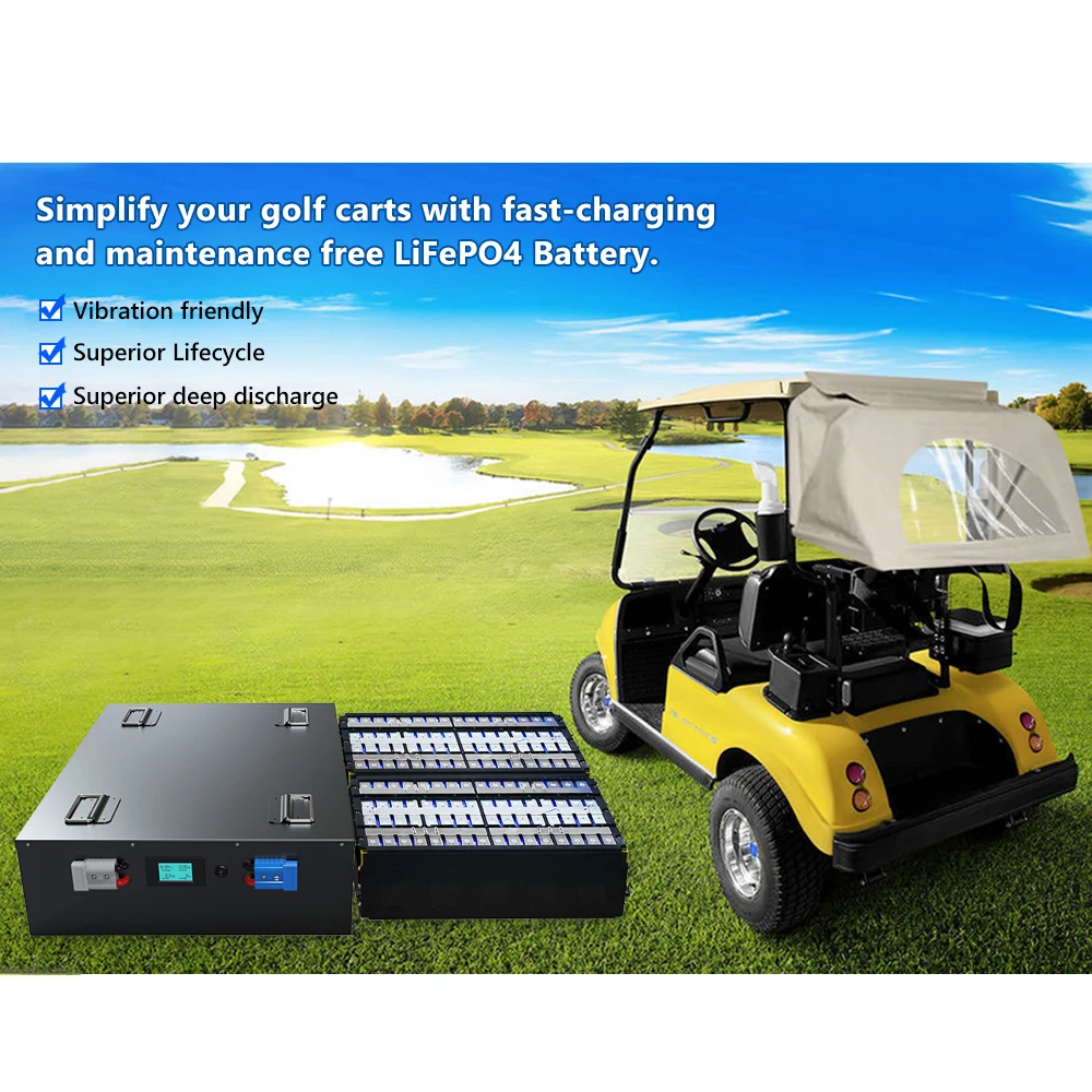 Lithium Golf Cart Battery 48v 80ah 100ah Lifepo4 Golf Cart Battery 48