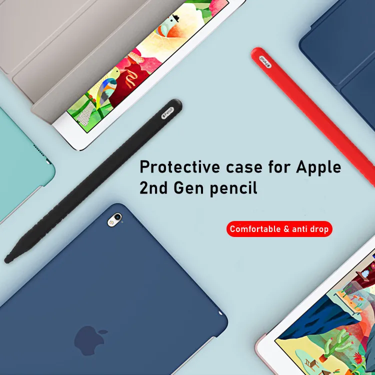 Защитный чехол с наконечником и стилусом силиконовый для ipad пенал Apple pencil 2 apple
