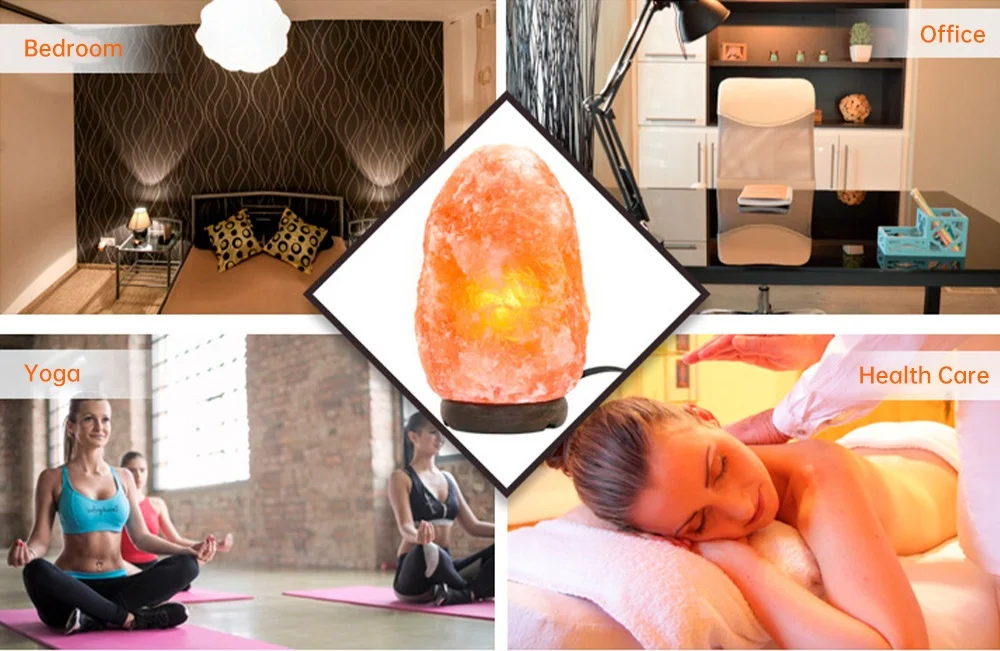 Himalayan Salt Lamp,Pakistan Natural Crystal Rock Stone Pink Salt Lamp