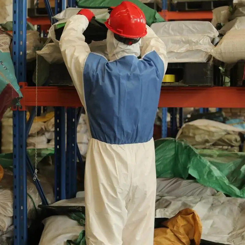 Type5B 6B Anti Static Paint Spray Safety Workwear Anti Radiation Suit Disposable Polypropylene Coveralls