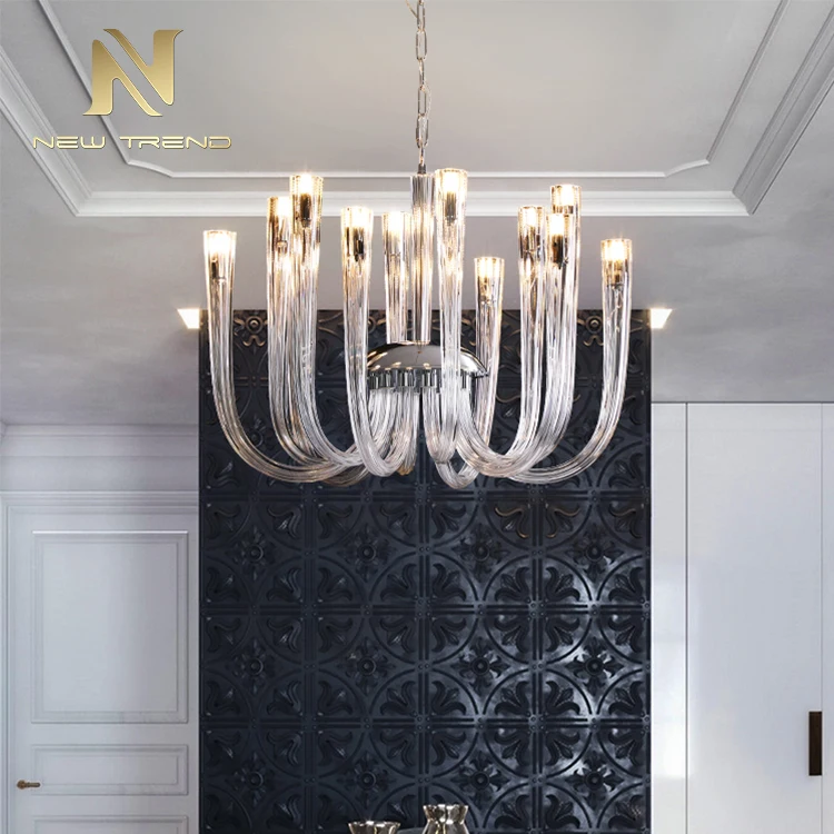 DZD06001 Modern Indoor Living Room Dinning Room Hanging Light Iron Glass G9 Led Pendant Lamp  