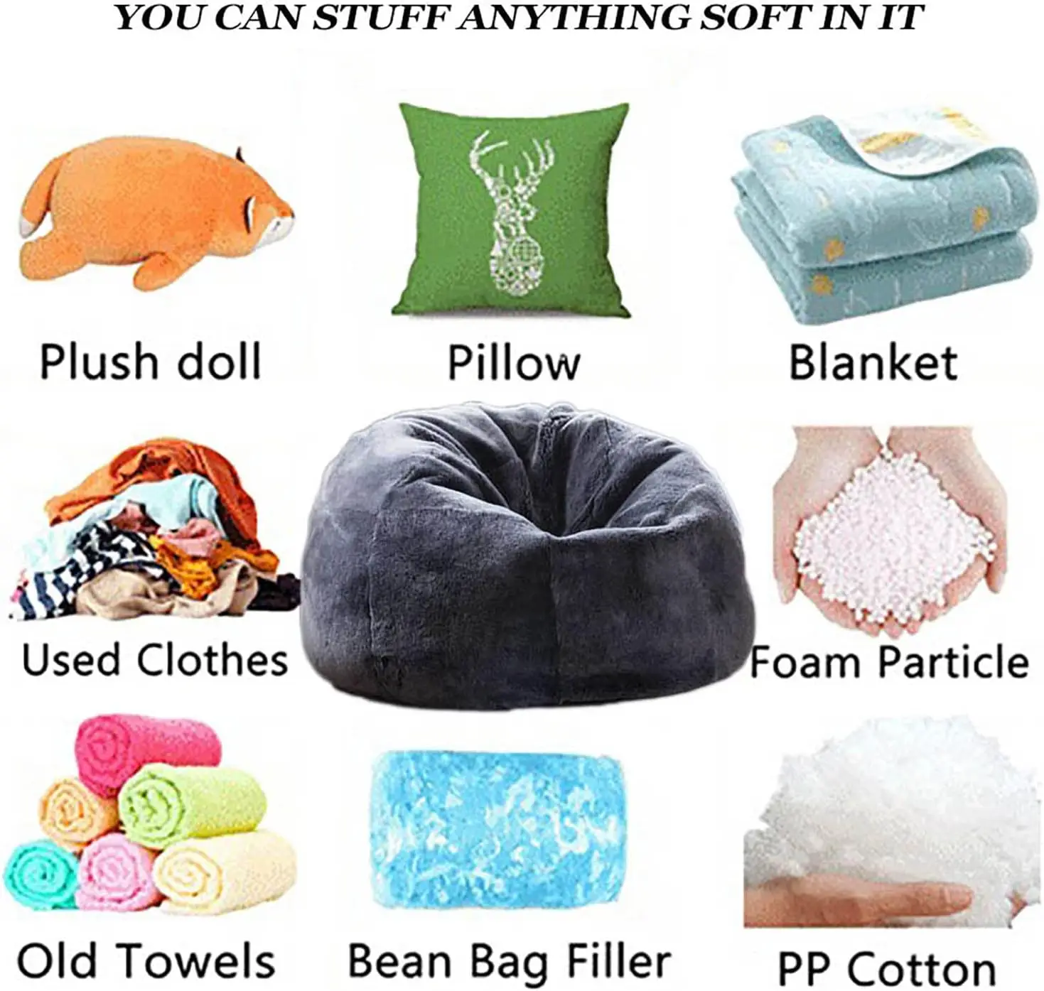 Cheap Arm Less Velvet Bedroom Xl Cozy 6Ft Bean Bag in Guangzhou