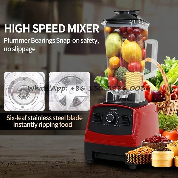 220V 110V Heavy Duty Commercial Blender Mixer Juicer Fruit Food