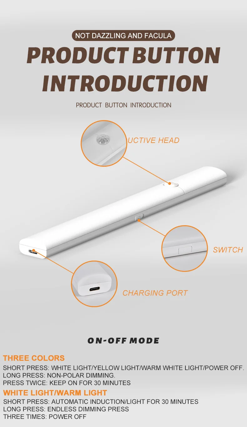 product wireless adjustable beam battery powered under cabinet closet lighting motion sensing led lights-45