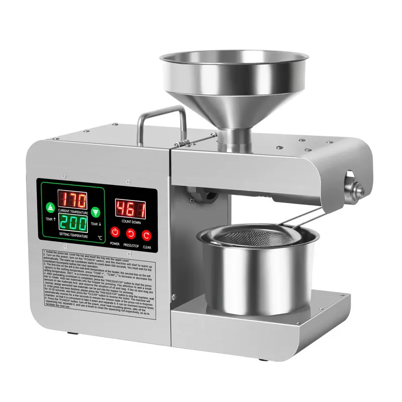 Small Automatic Oil Press Multi-functional Household Oil Press Plant Oil Extraction Machine