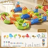 Non-magnetic versatile track set-168-piece set with 1 car
