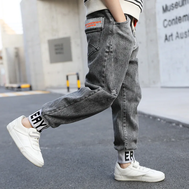 Breathable Denim Jeans For Juniors, Boys Casual Pants, Oem