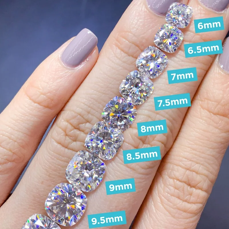 Cheap Price Cushion Cut 6*6mm 1carat D Color VVS Moissanite