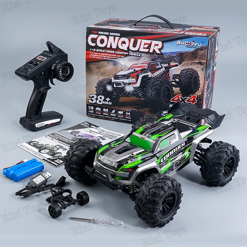 50km/h Fast RC Car Truck with LED Headlights for Kids
