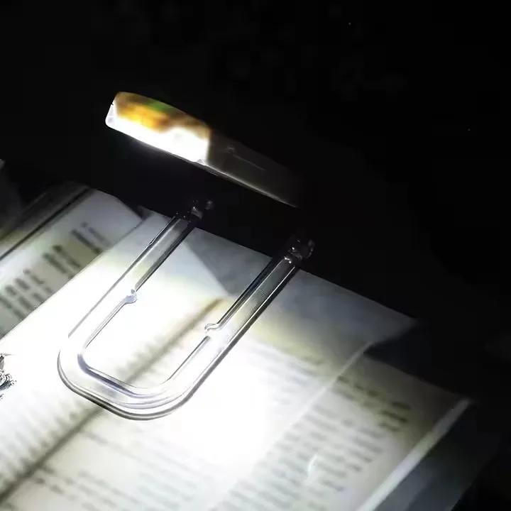 Creative Rechargeable Dimming Color Mini Reading Bookmark Light USB Bedroom Clip on Led