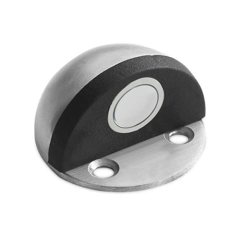 Wholesale Heavy Duty Door Holder Floor Mounted Stainless Steel Black Windproof Magnetic Anti-Collision Door Stopper
