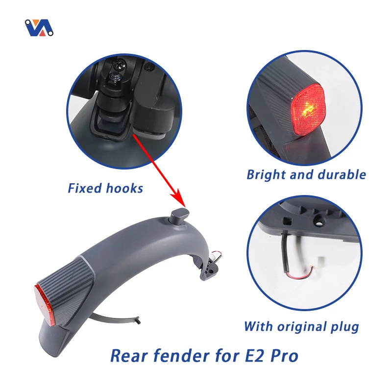 Garde-boue Arrière Avec Feu Stop – Compatible Ninebot Segway Max G3, ABS+PC, Anti-éclaboussures