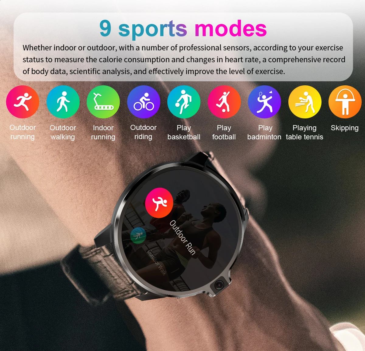 Dual system Smart Watch Android 9.1 Smart Watch 1GB+16GB 4G GPS Wifi Smart Watch Men Smartwatch with Dual Camera Sim Supported