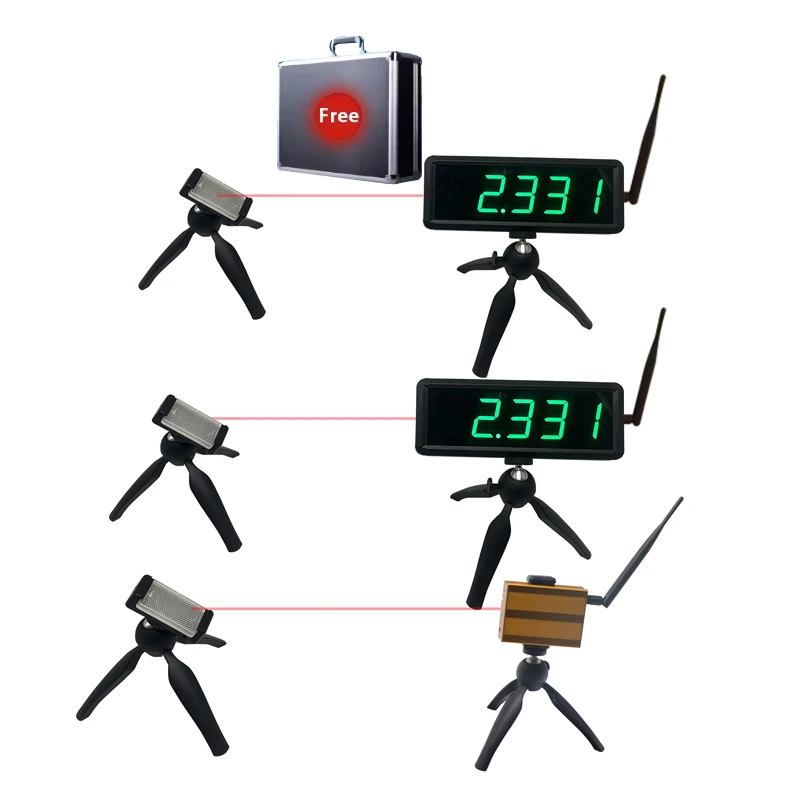 Electronic LED Display Running Speed Training Track and Field Laser Timer Athletes Timing System Wireless Race Clock for Sprints
