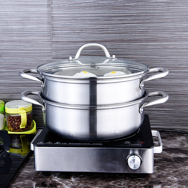 High Quality Stainless Steel Steamer Pot Multi-layer Soup with 2-layer Steam