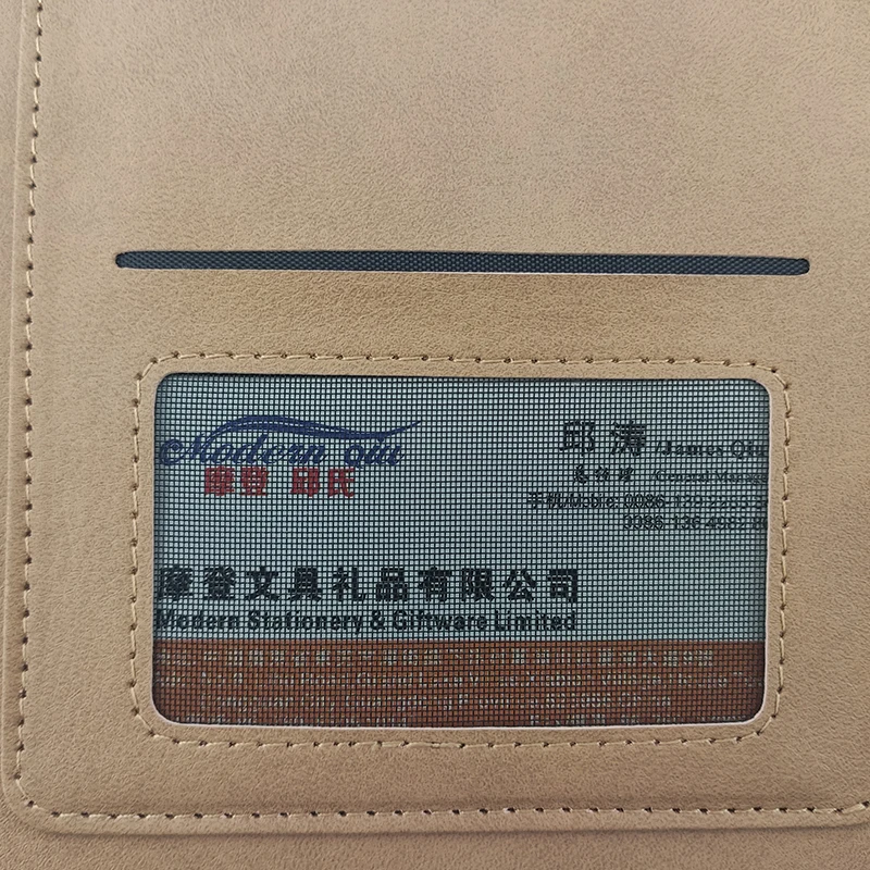 Multifunction Wireless charger USB Flash Driver LED Light Logo A5 size PU Leather Organizer with Power Bank