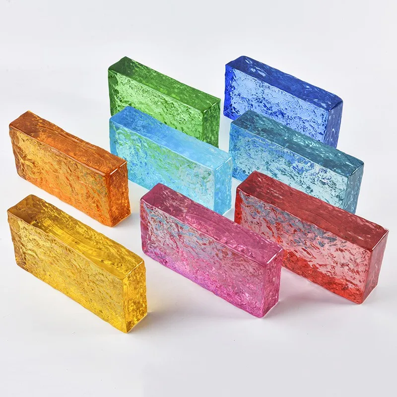 product factory supply hotel club wall decoration crystal bricks solid building crystal block with different colors-31