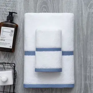 Custom Logo Luxury Hotel & Spa Towel Set-Quick-Dry Cotton Skin-Friendly Solid Color-Direct Factory Price