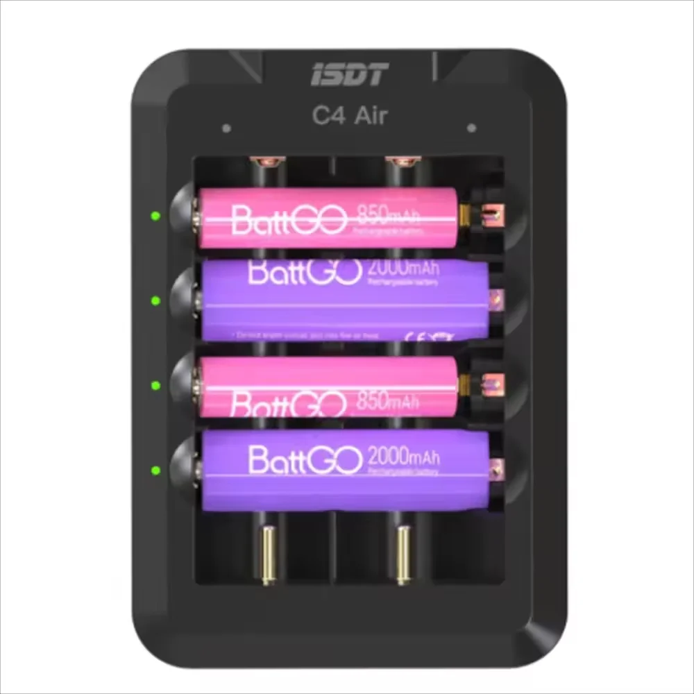  C4 Air 4A 6 Slots Smart Fast Charger USB Type-C Input with APP Contion for AA AAA Li-ion RC Rechargeable Drone Batteries