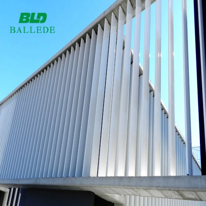 Modern Design Exterior Vertically Perforated Fins Aluminium Sun Louver for Building Facades